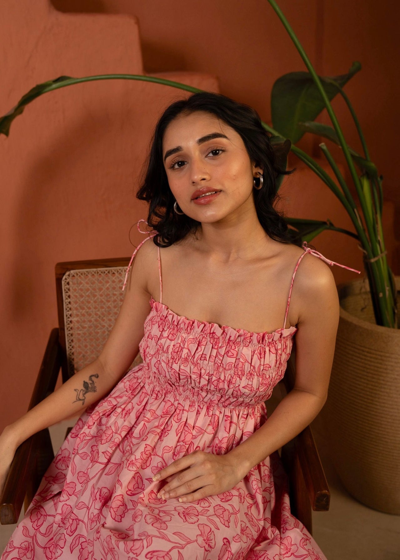 Fleur Pocketed Maxi Dress (Rose)