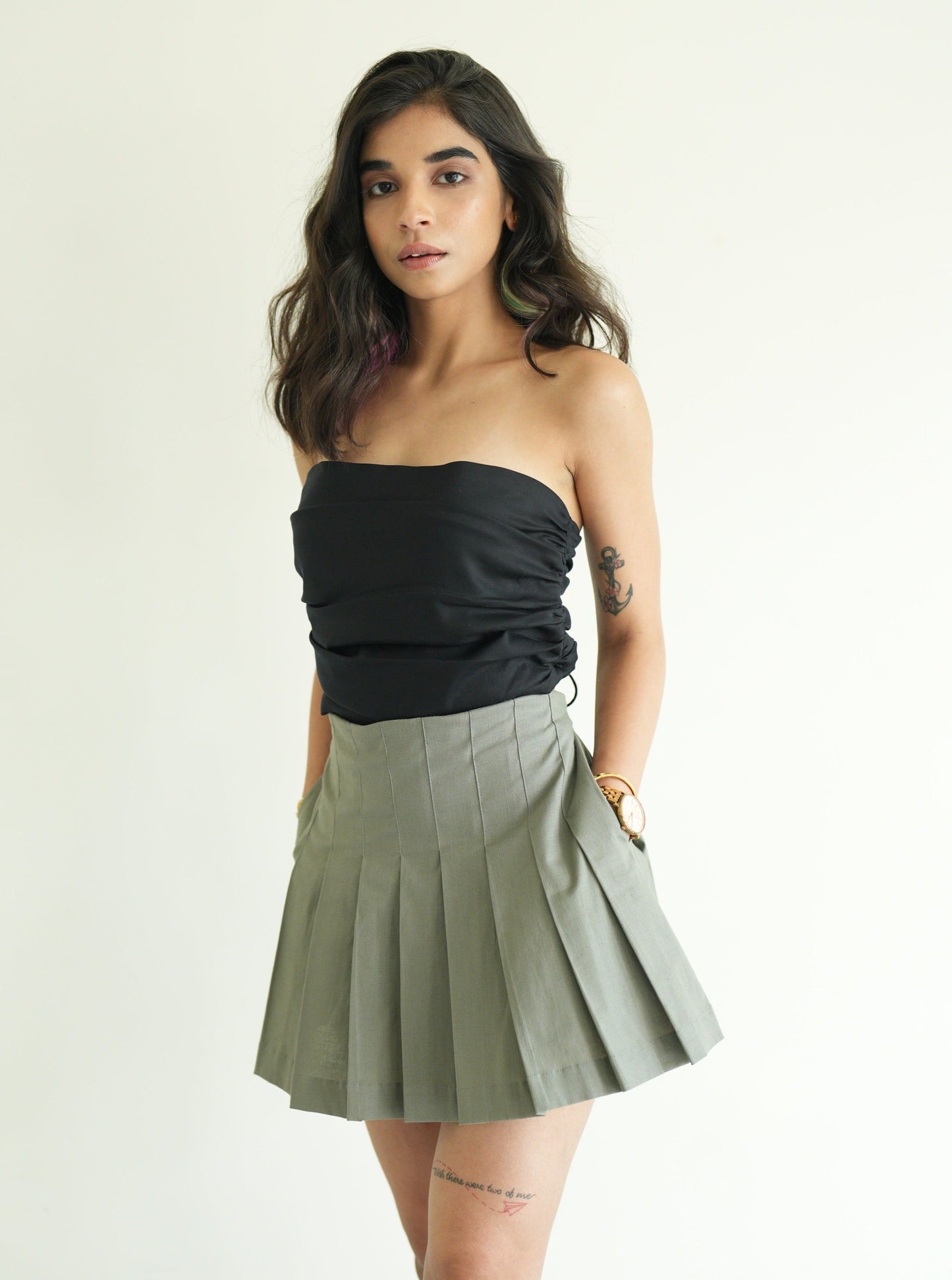 Olivia Pleated Mini Skirt