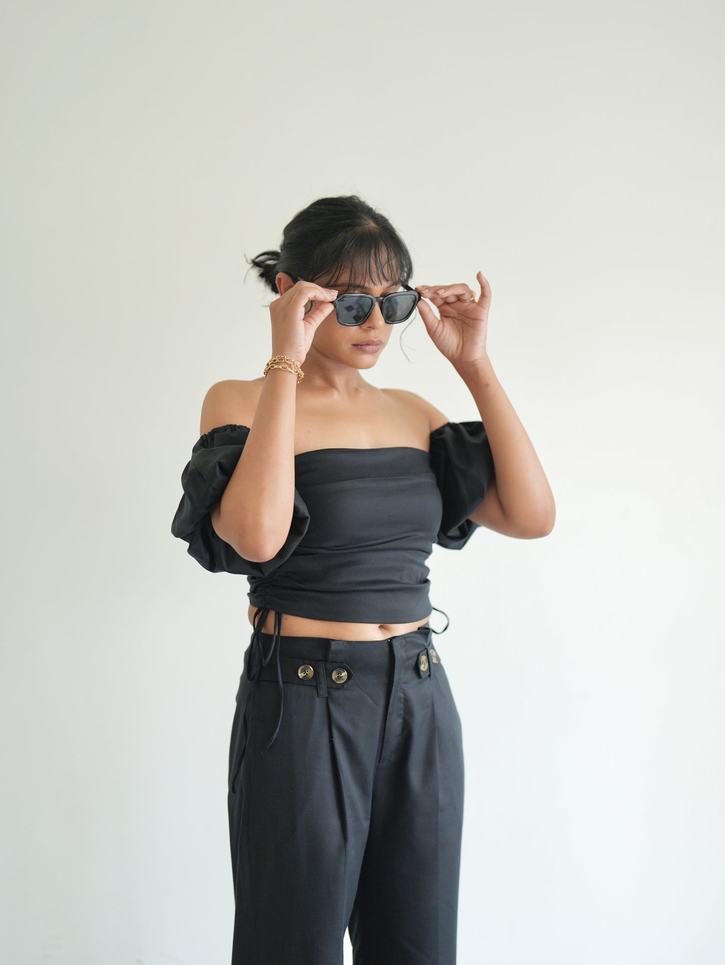 Noir Pleated Parallels