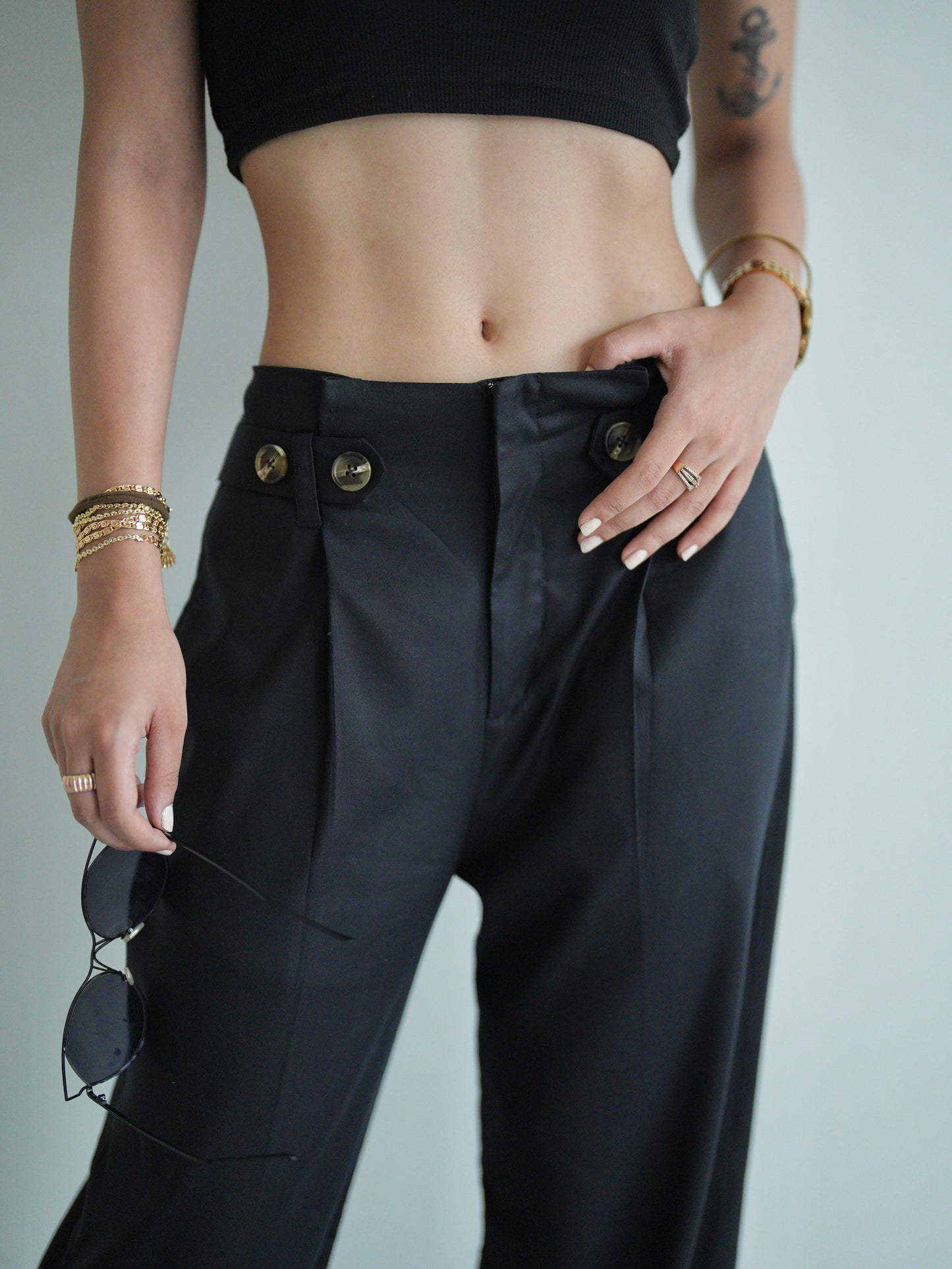 Noir Pleated Parallels