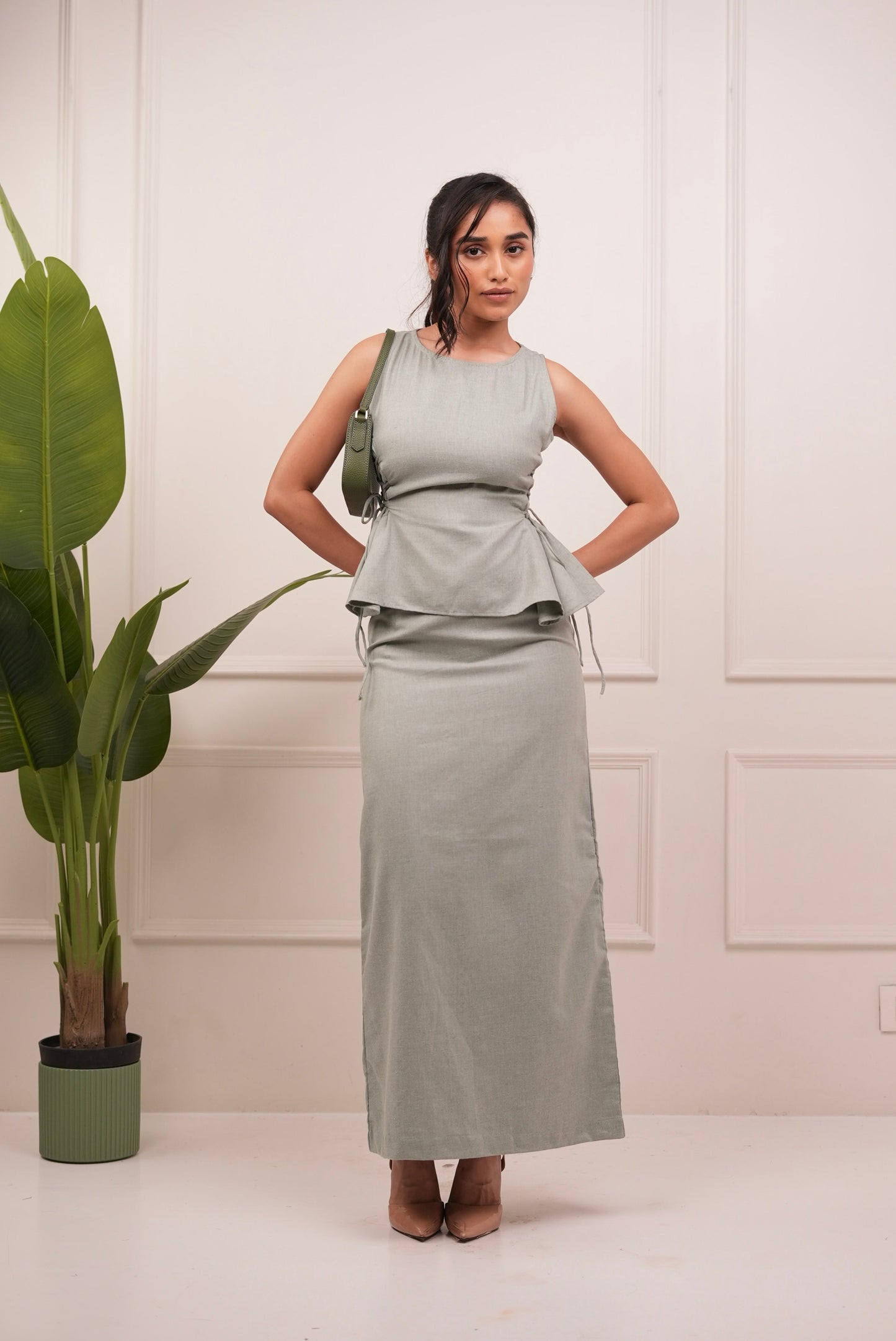 Mira Peplum Skirt Set