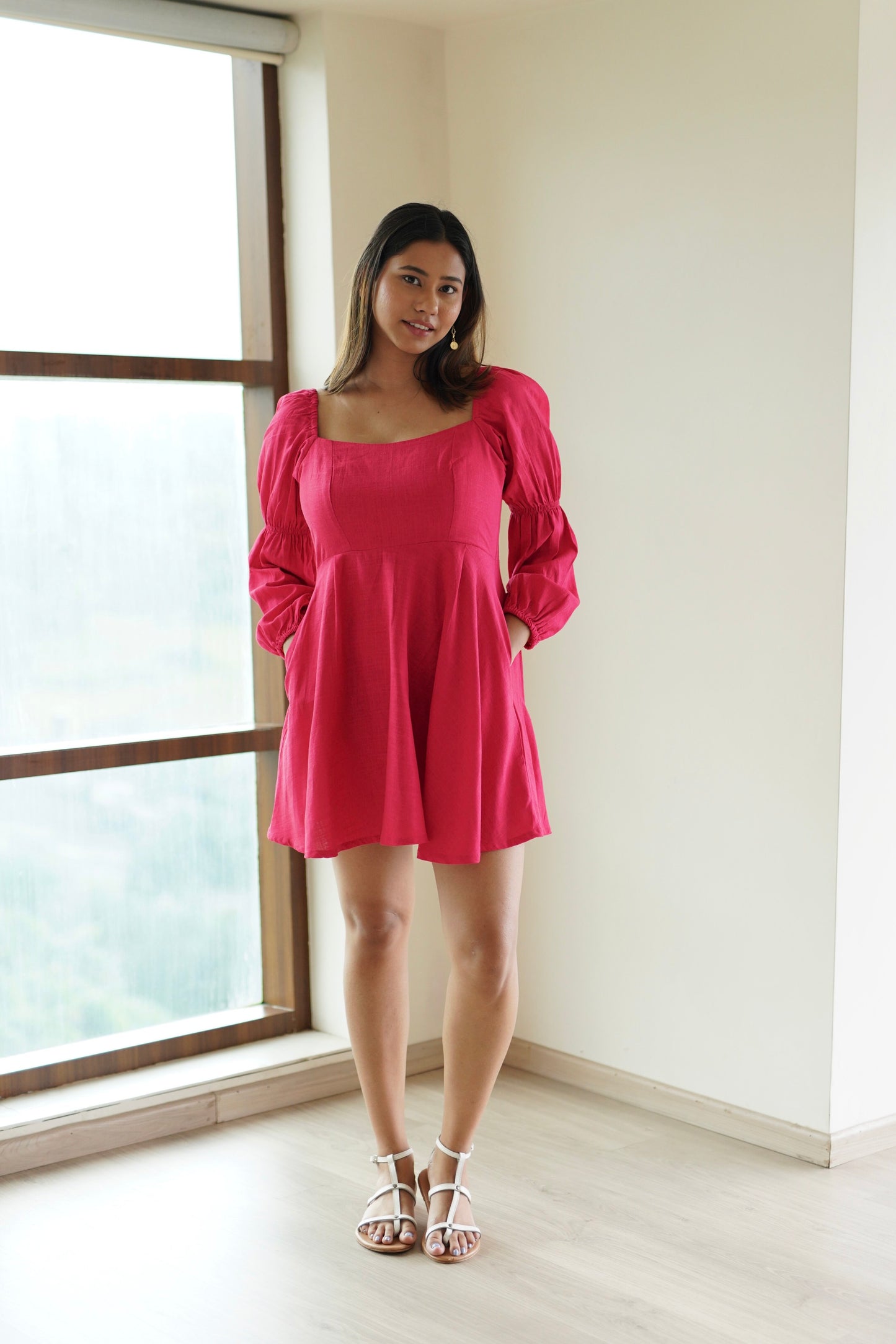 Peony Pink Flare Dress