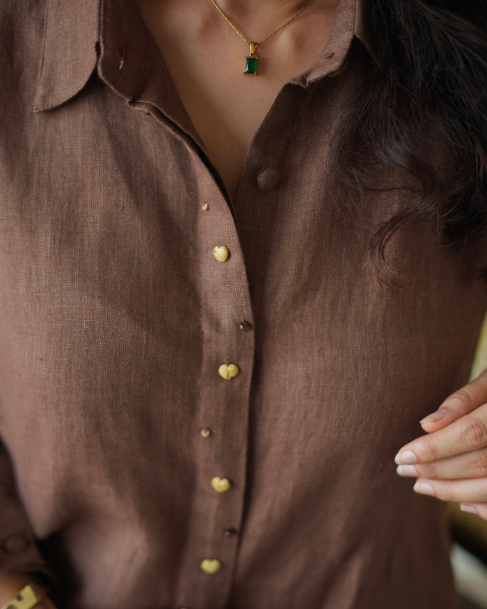 Umber Brown Long Kurta Set