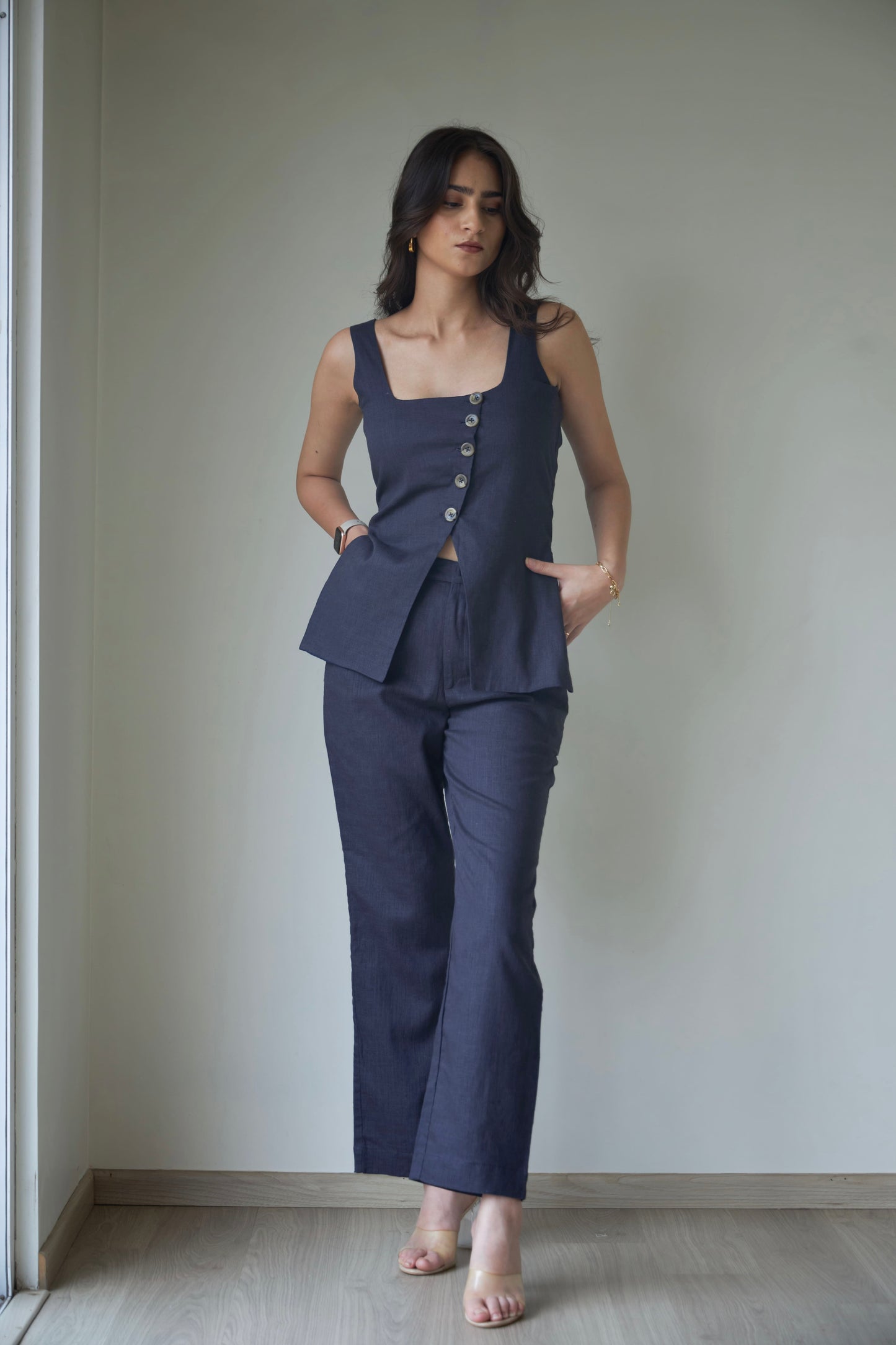 Dusky Blue Pant Set