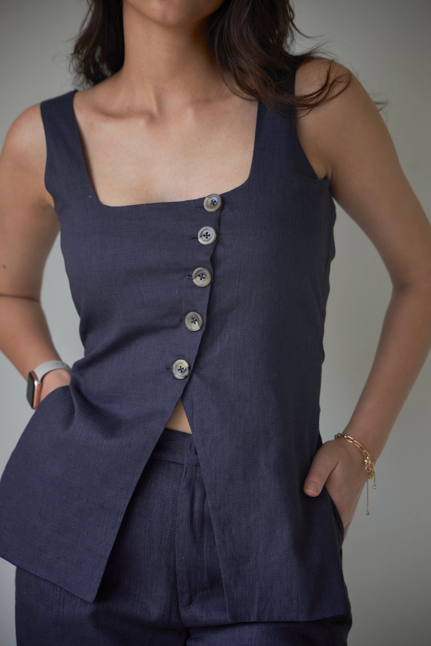 Dusky Blue Pant Set