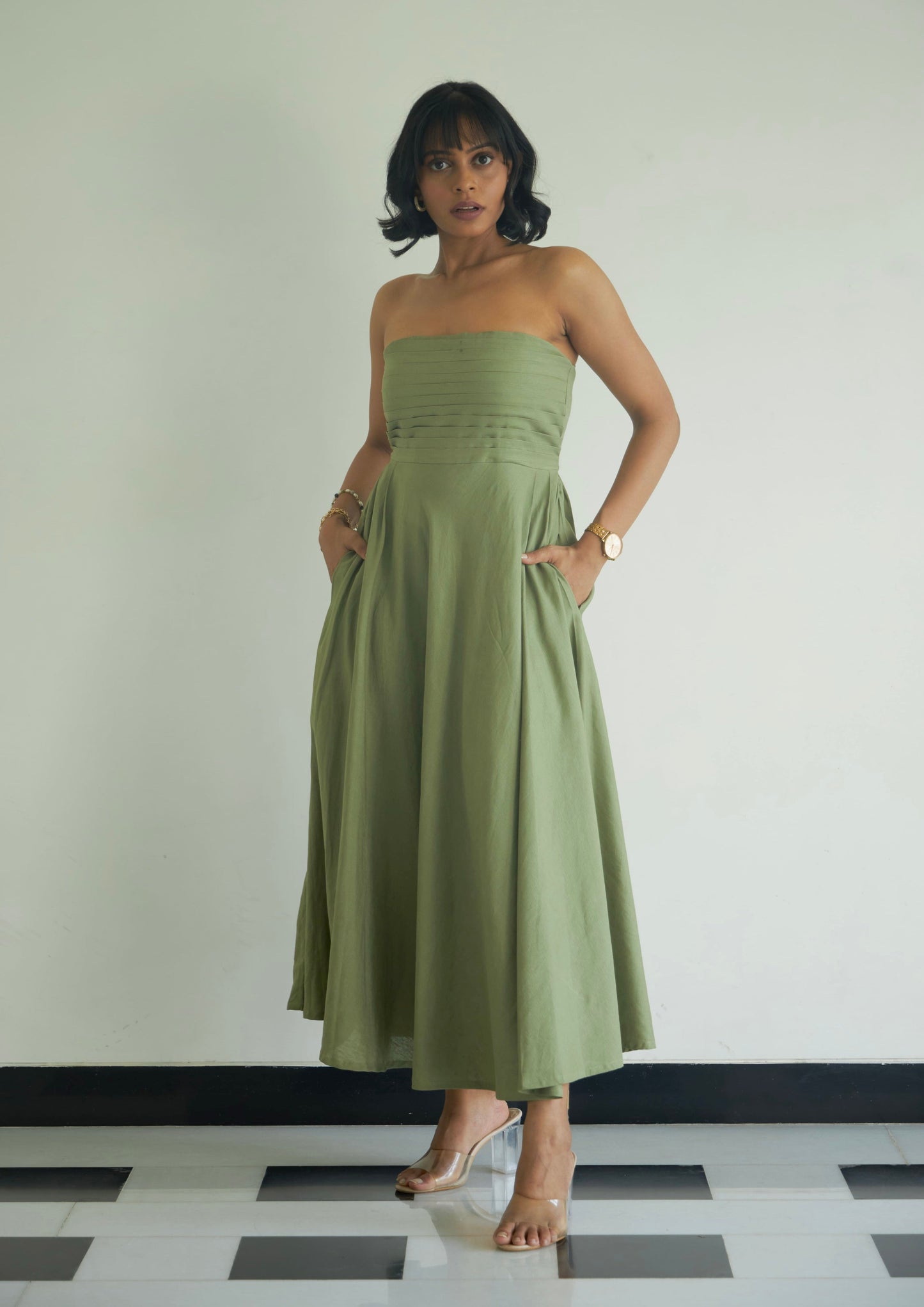 Pista Pleated Dress