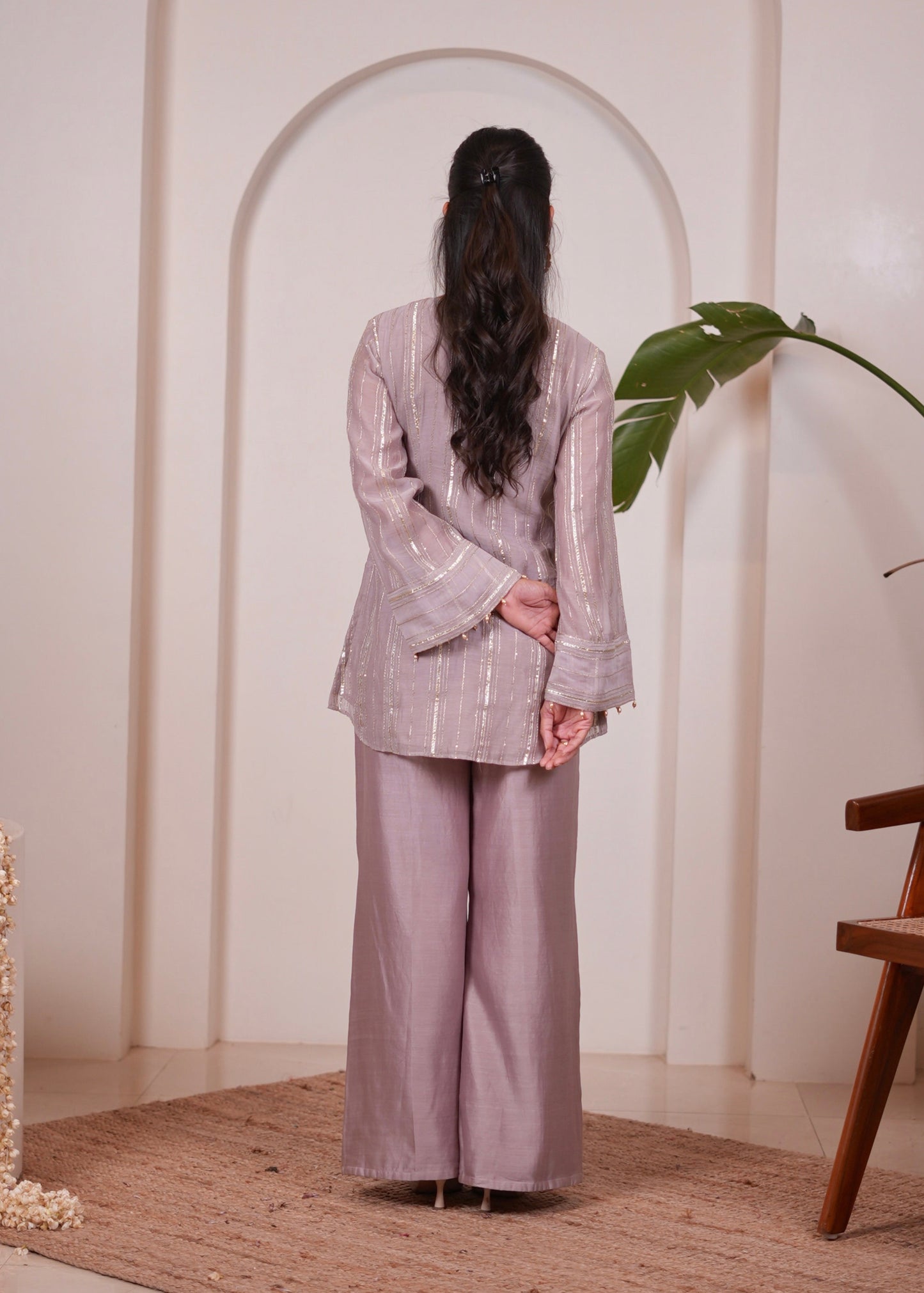 Gulzaar Grey Tunic & Pant Set