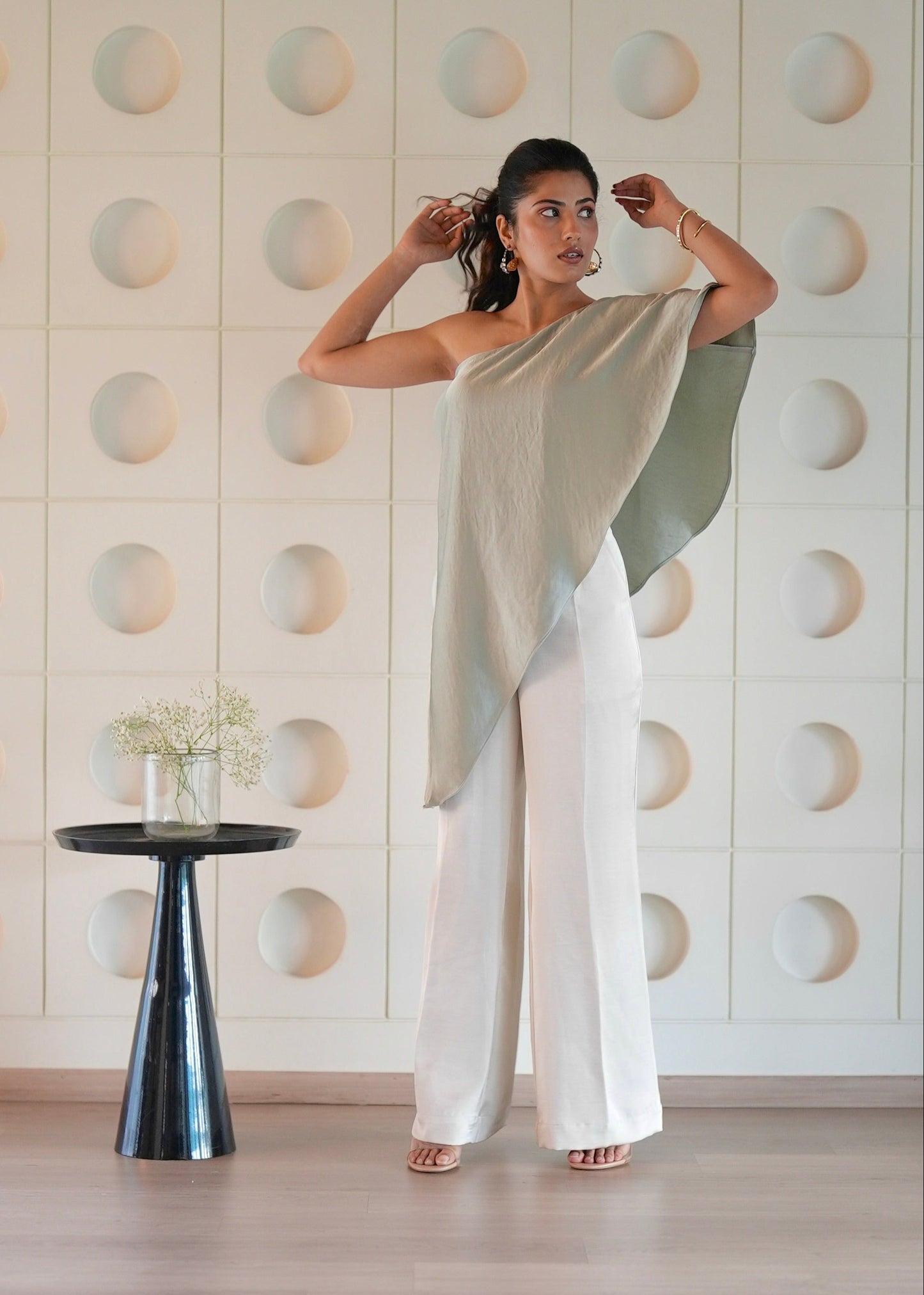 Sage One Shoulder Top