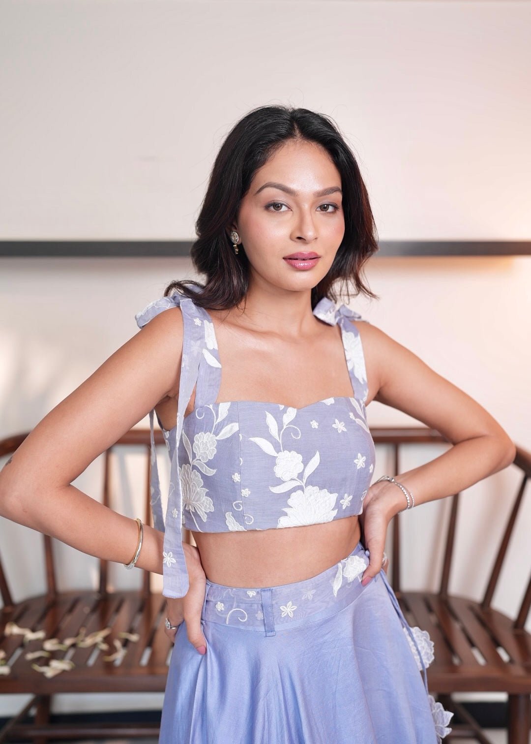 Lavender Bloom Skirt Set