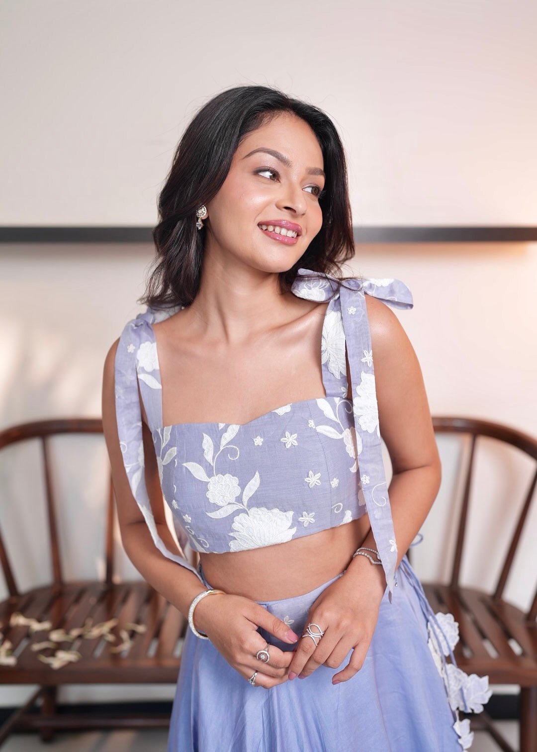 Lavender Bloom Skirt Set