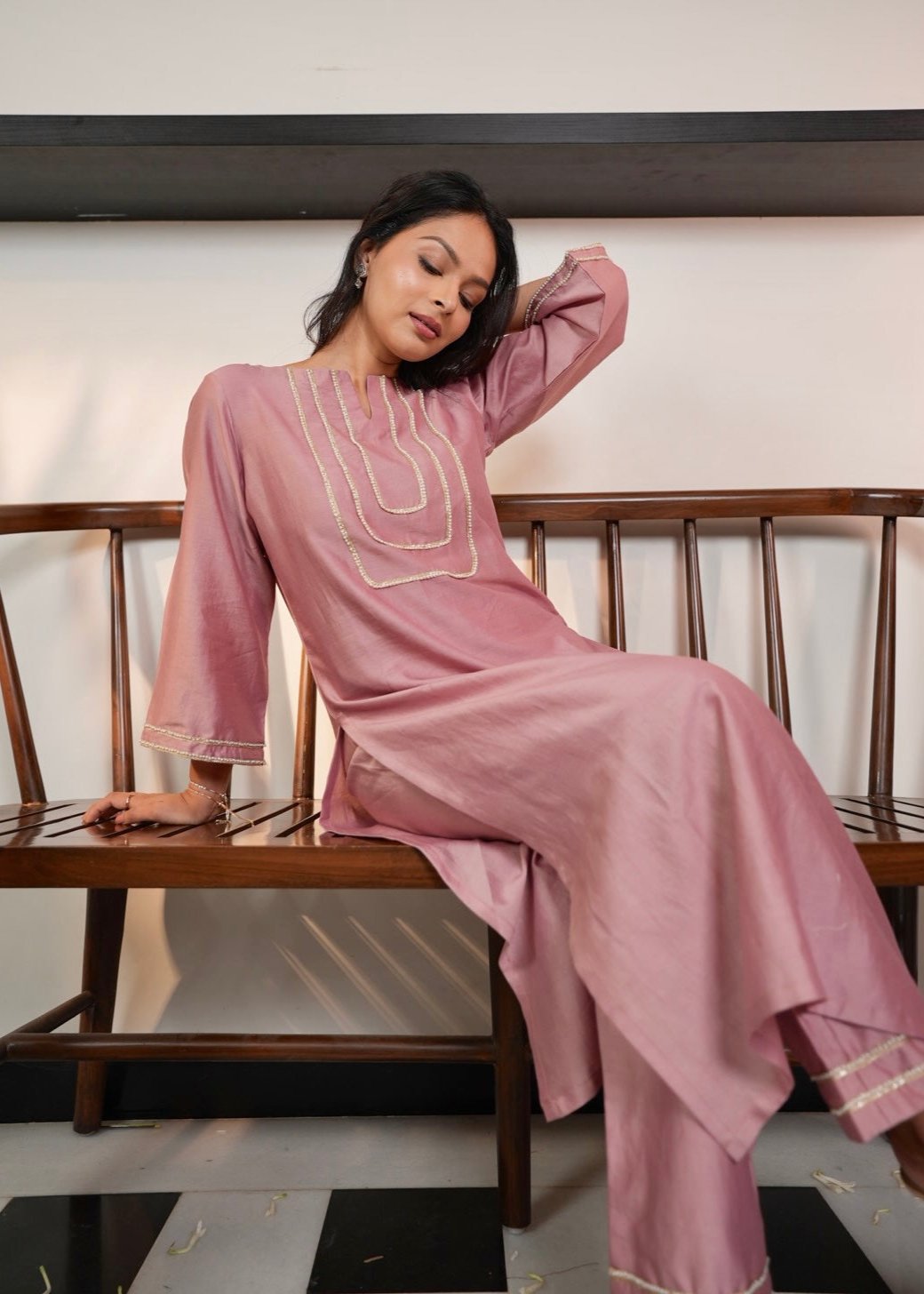 Dusty Rose Kurta Set