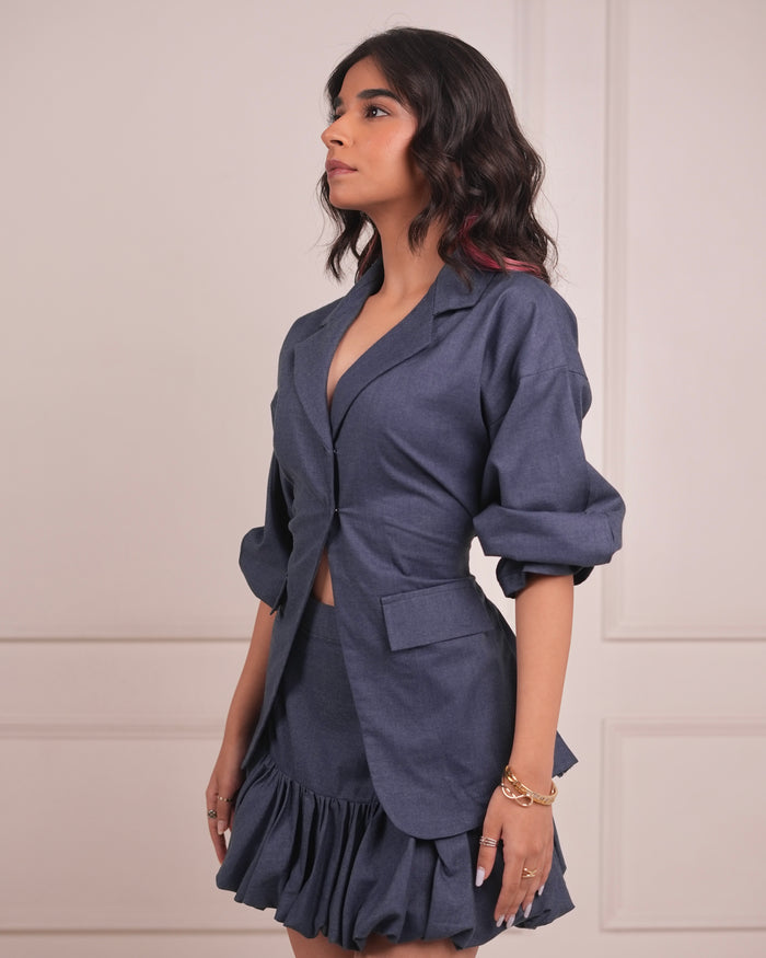 Juno Bubble Hem Mini Skirt Set