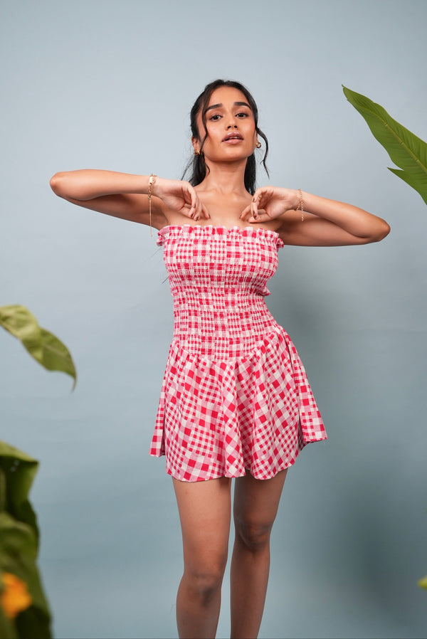 Lola Ghingham Short Dress alternate