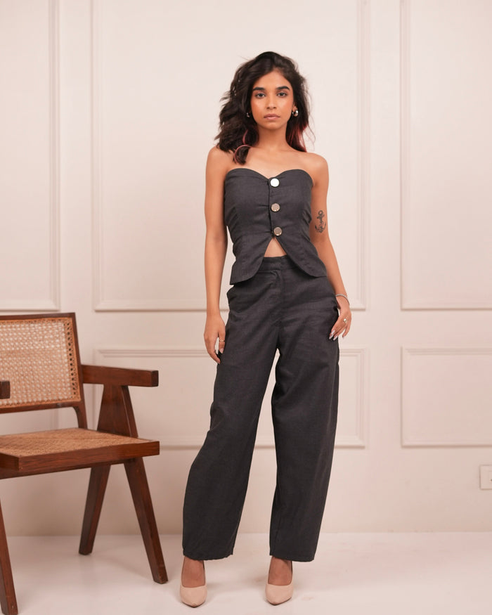 Slate Grey Barrel Pant Set