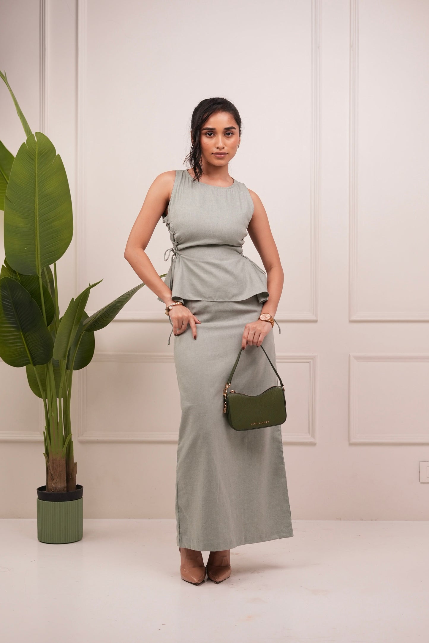 Mira Peplum Skirt Set