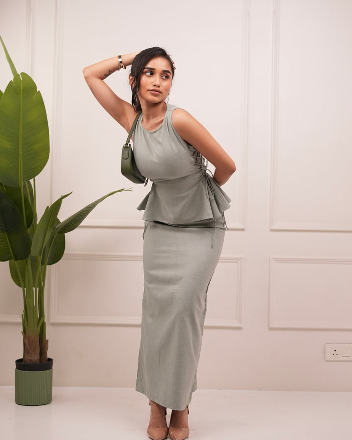 Mira Peplum Skirt Set