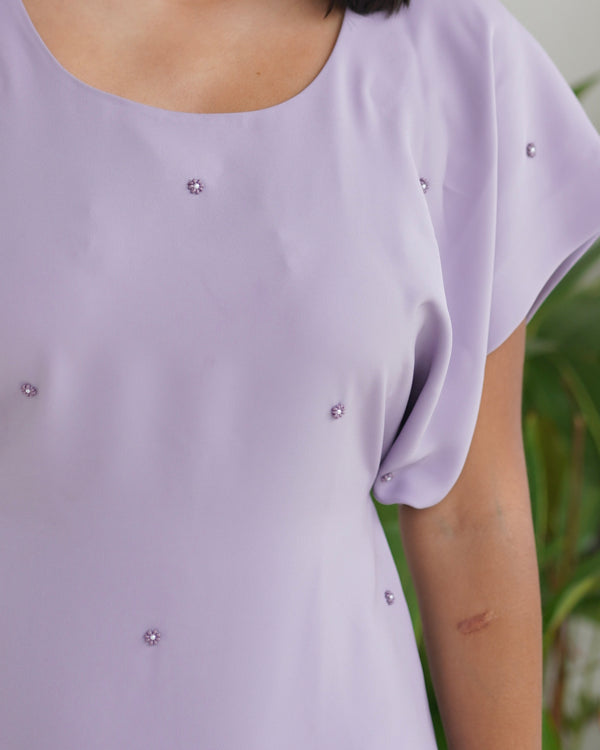 Lilac Embellished Dress