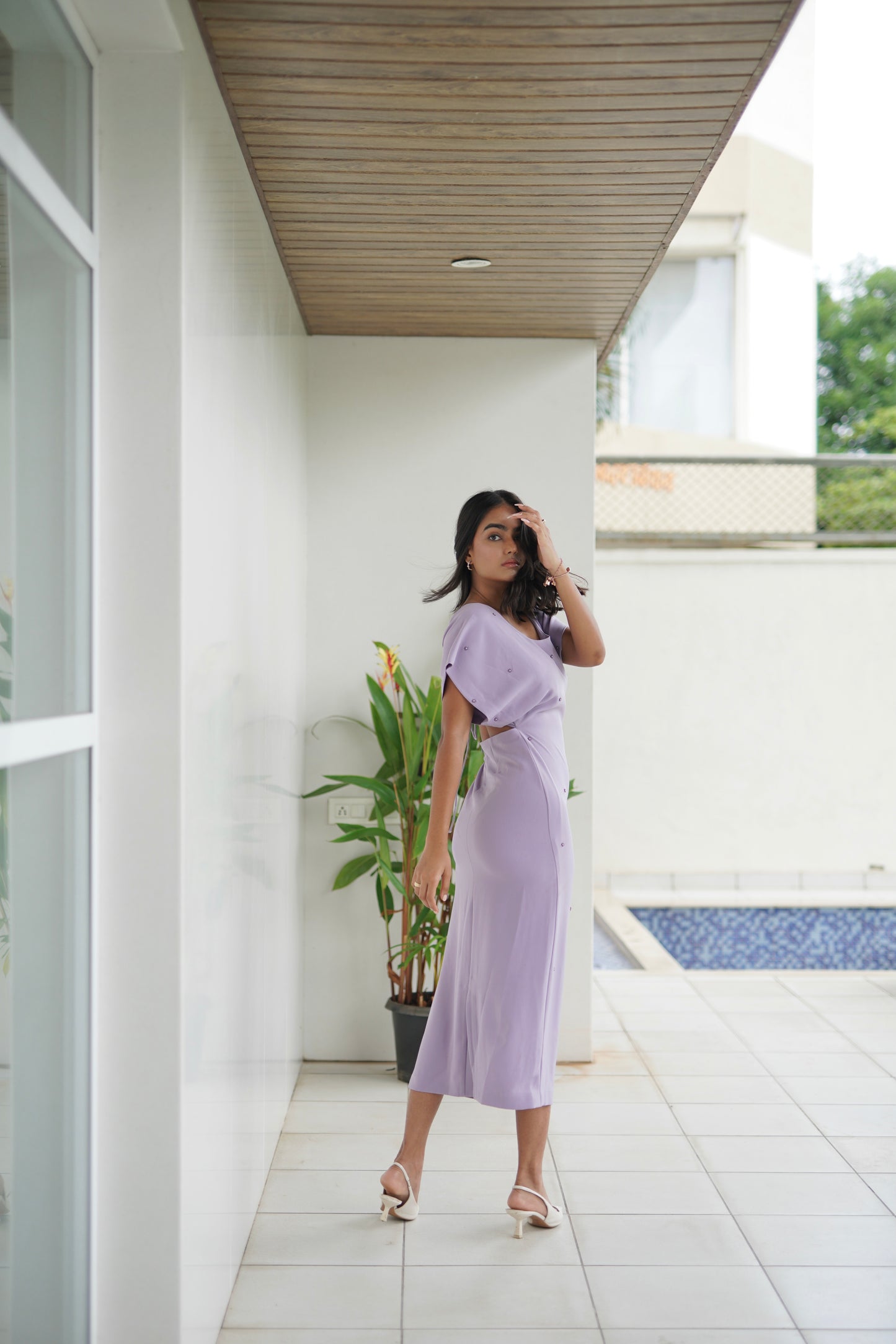 Lilac Embellished Dress