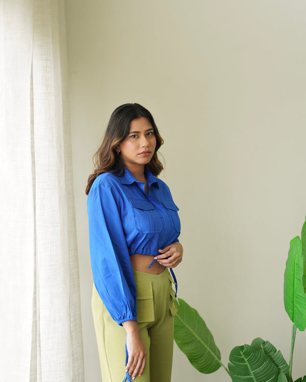 Cobalt Cropped Shirt