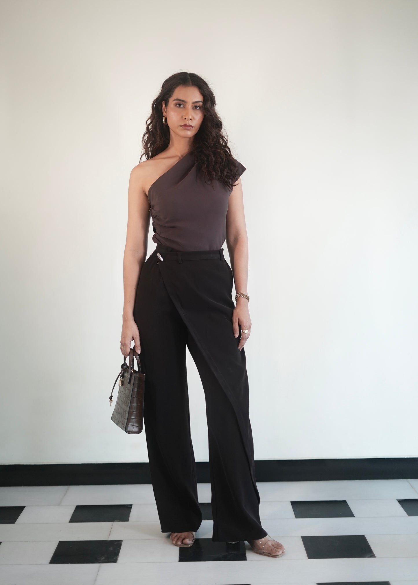 Soft Suede Drape Top