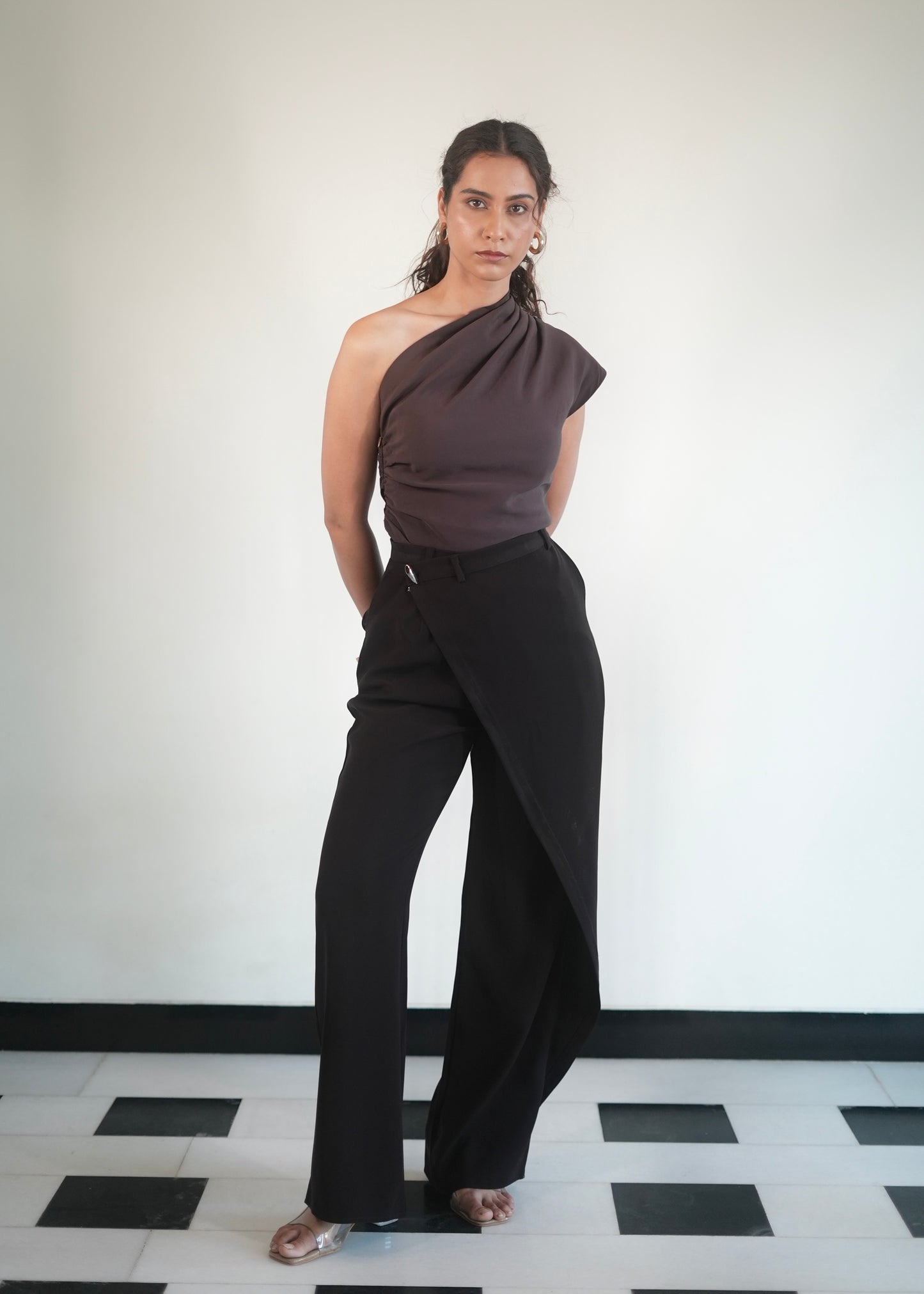 Soft Suede Drape Top