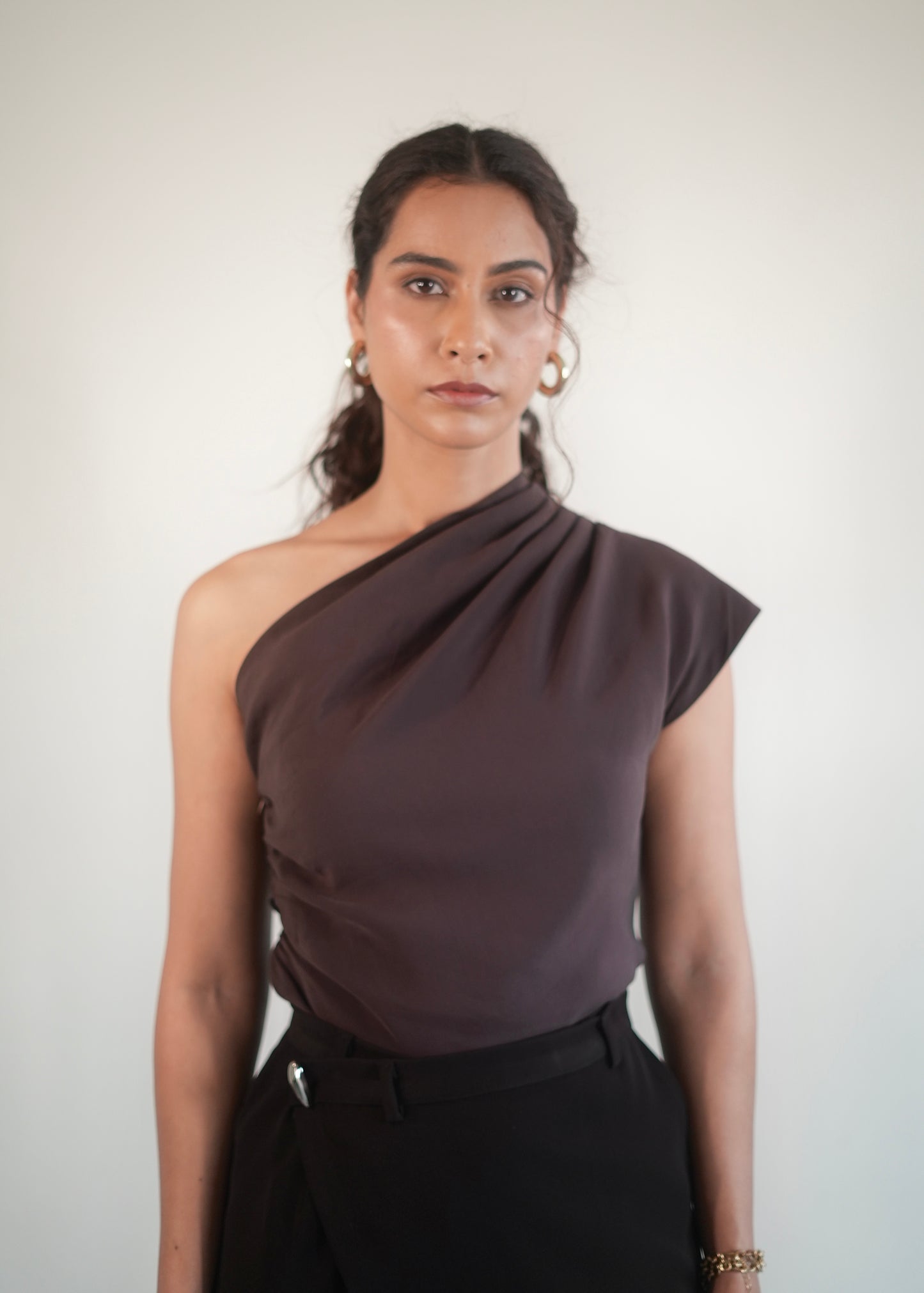 Soft Suede Drape Top