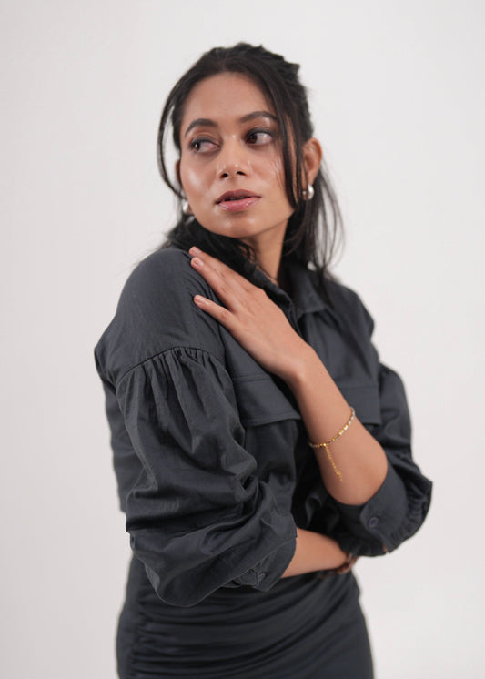 Slate Grey Boxy Shirt