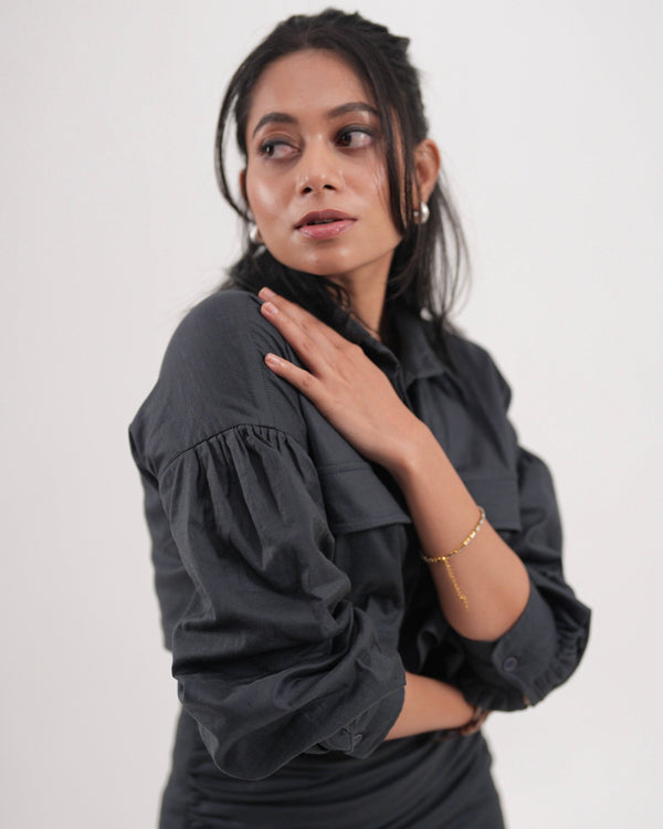 Slate Grey Boxy Shirt