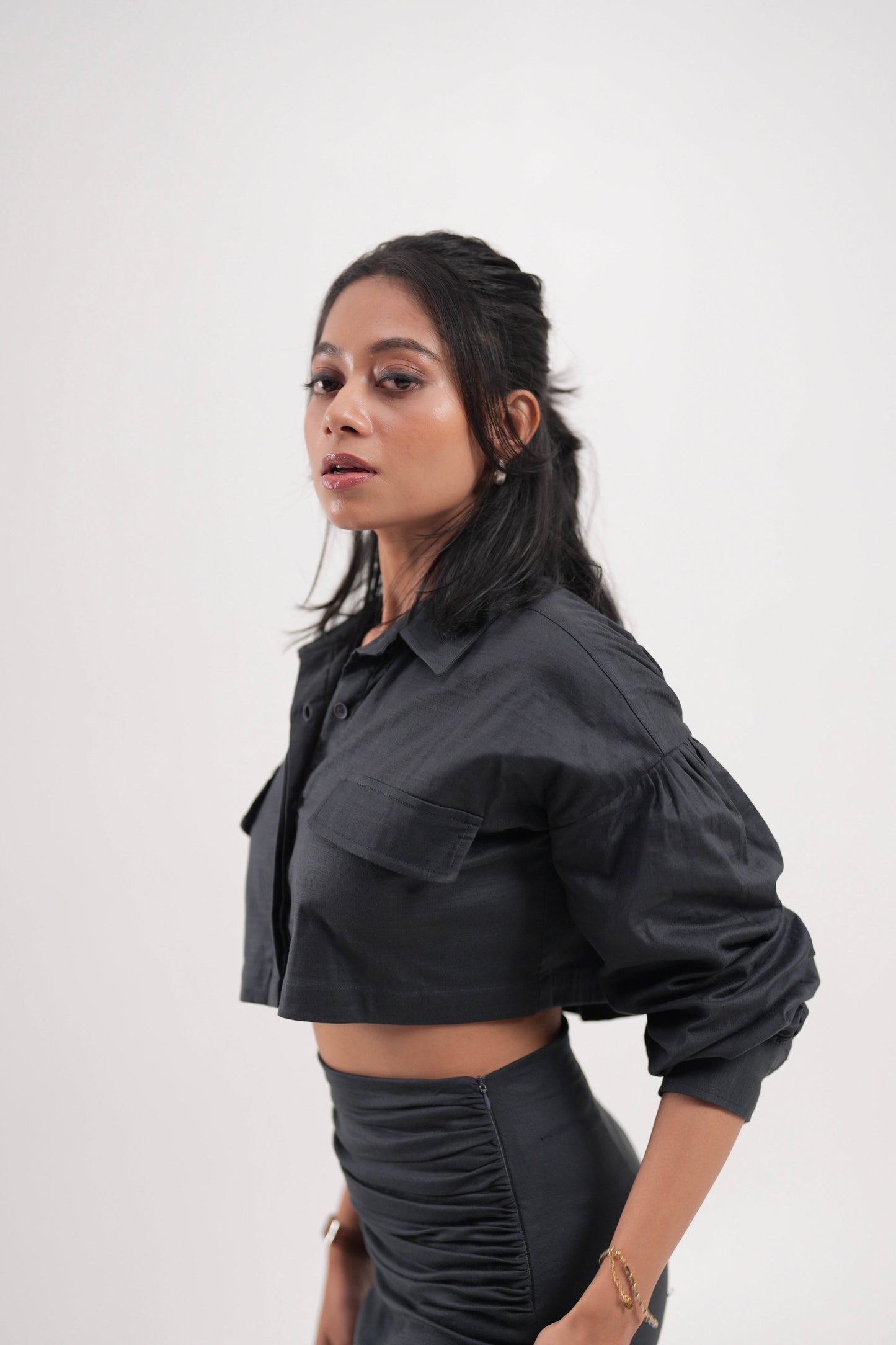 Slate Grey Boxy Shirt