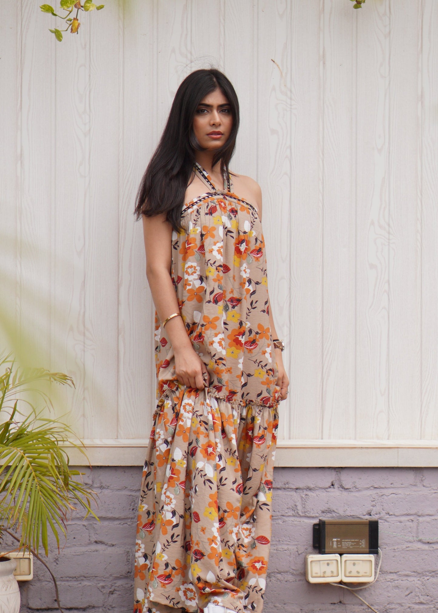 Bloom Halter Maxi dress