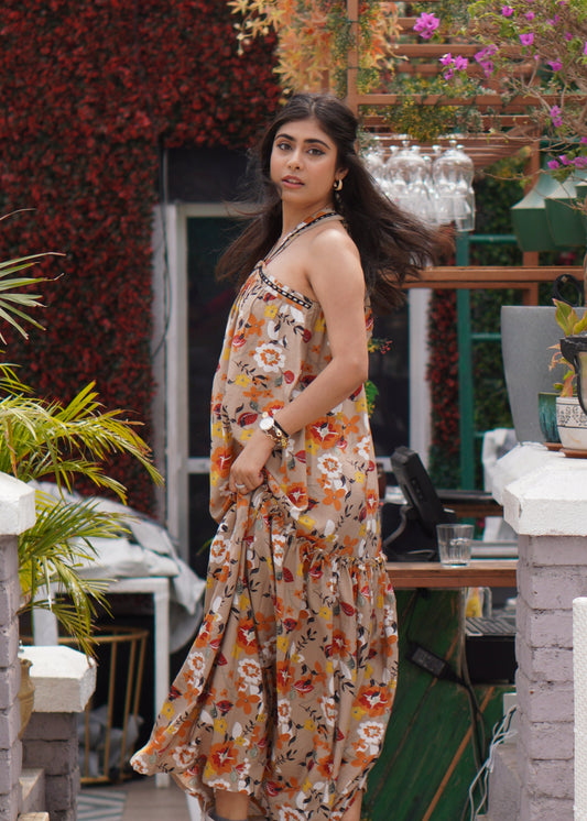 Bloom Halter Maxi dress