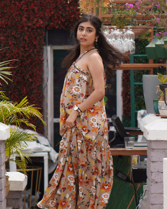 Bloom Halter Maxi dress