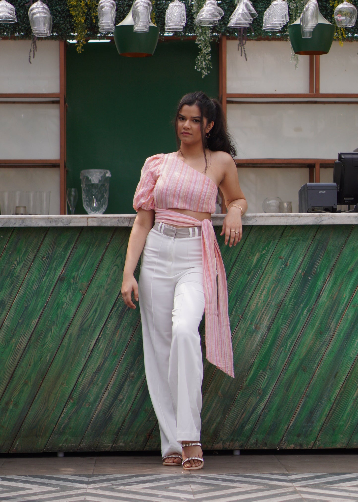 Sash One Shoulder top