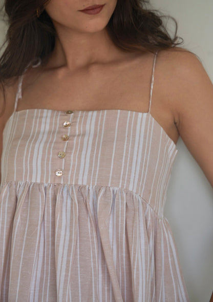 Ivory Striped Dress