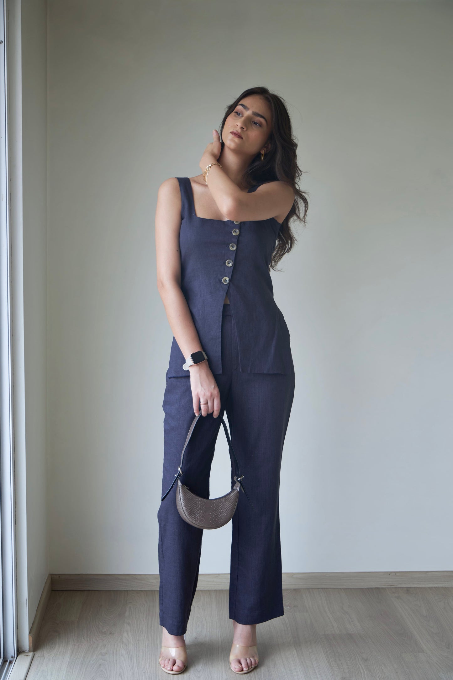 Dusky Blue Pant Set