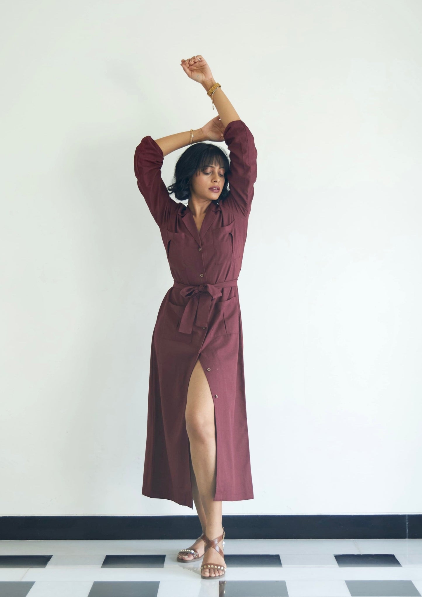 Mahogany Shirt Dress