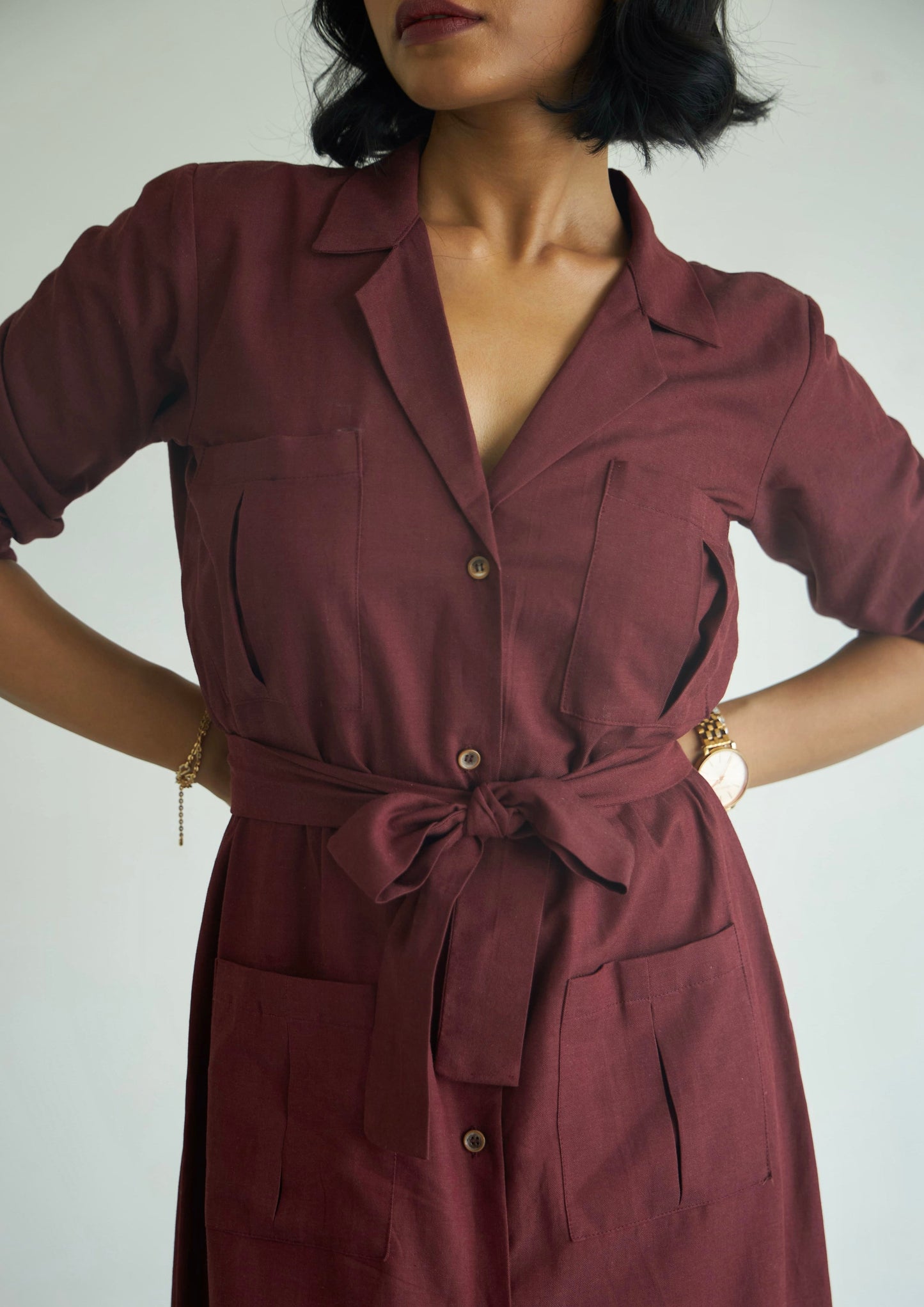 Mahogany Shirt Dress