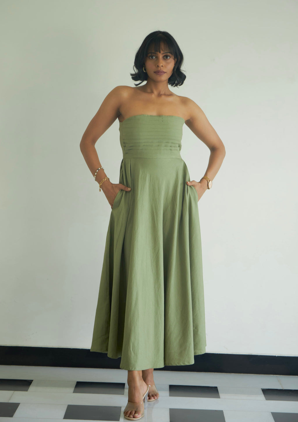 Pista Pleated Dress