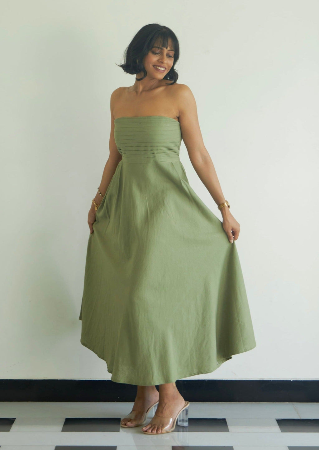 Pista Pleated Dress