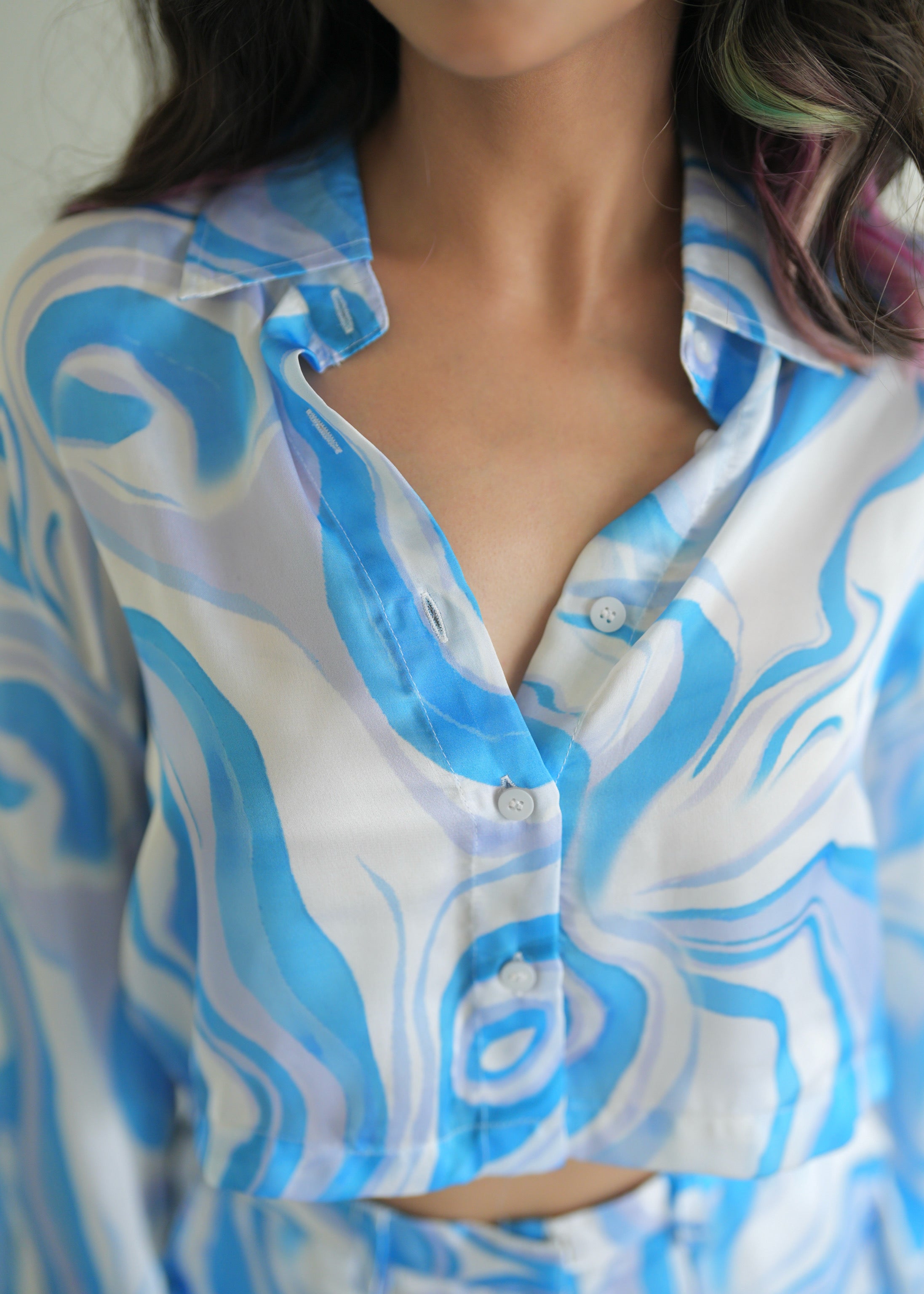Wavy Shirt & Shorts Set