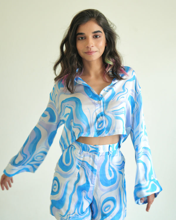 Wavy Shirt & Shorts Set