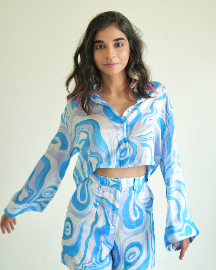 Wavy Shirt & Shorts Set