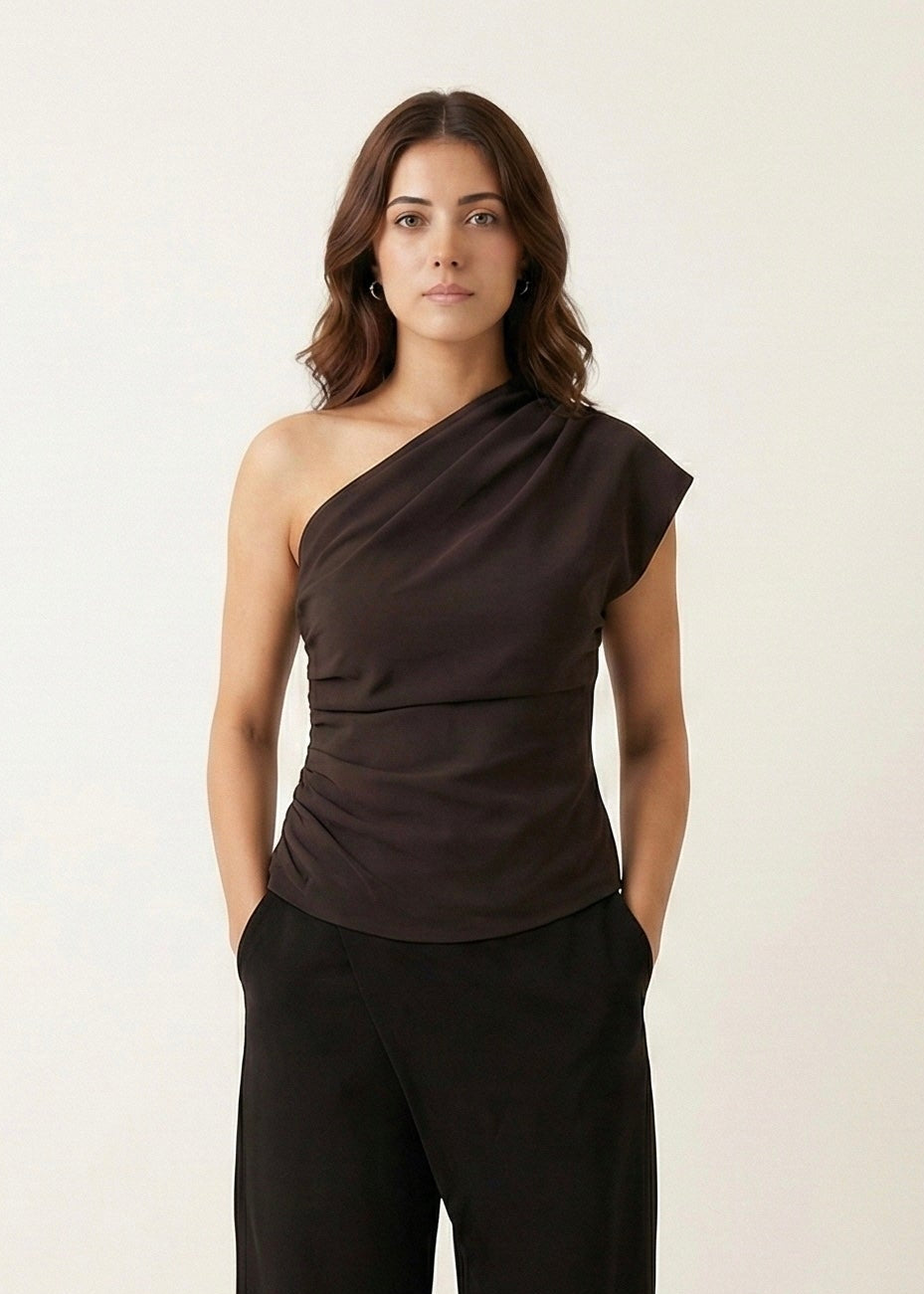 Soft Suede Drape Top