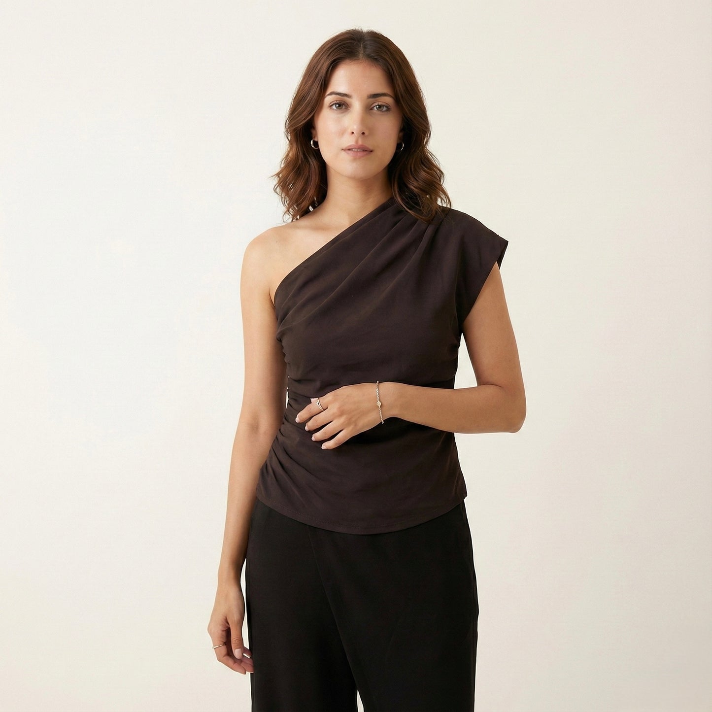 Soft Suede Drape Top