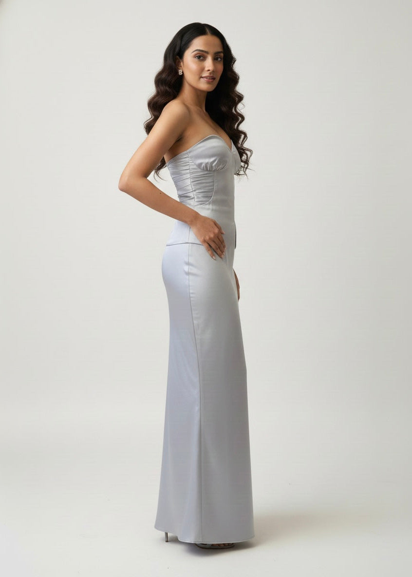 Silver Tulip Satin Set