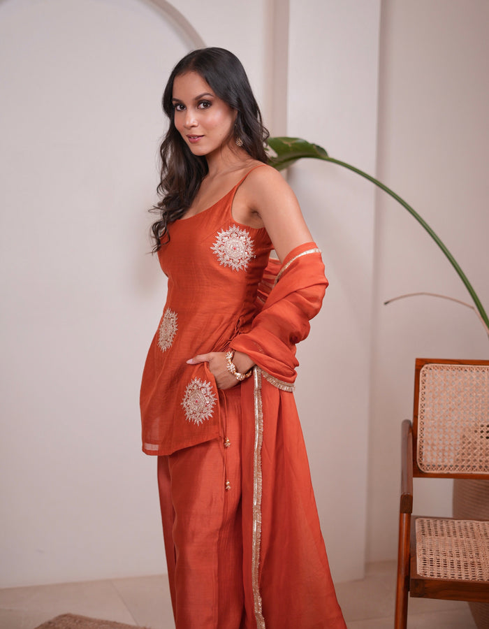 Tangerine Salwar Set