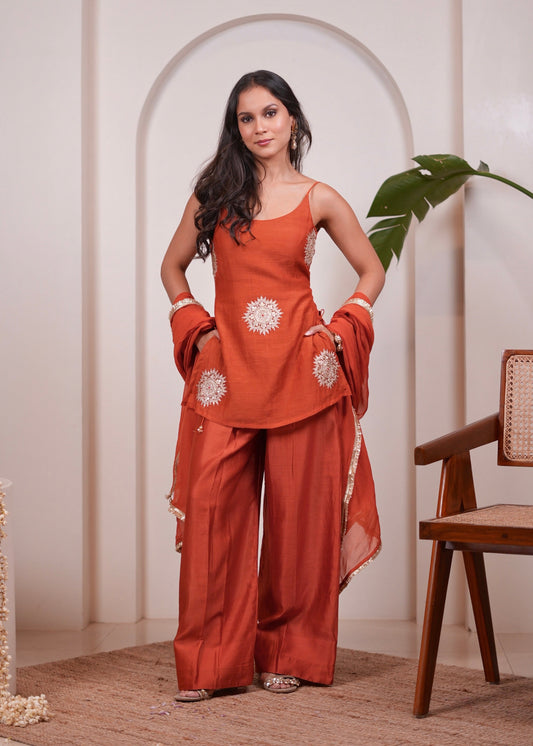 Tangerine Salwar Set