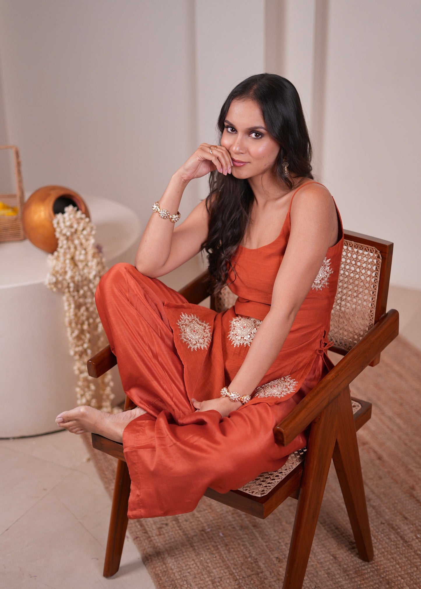 Tangerine Salwar Set