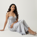 Silver Tulip Satin Set