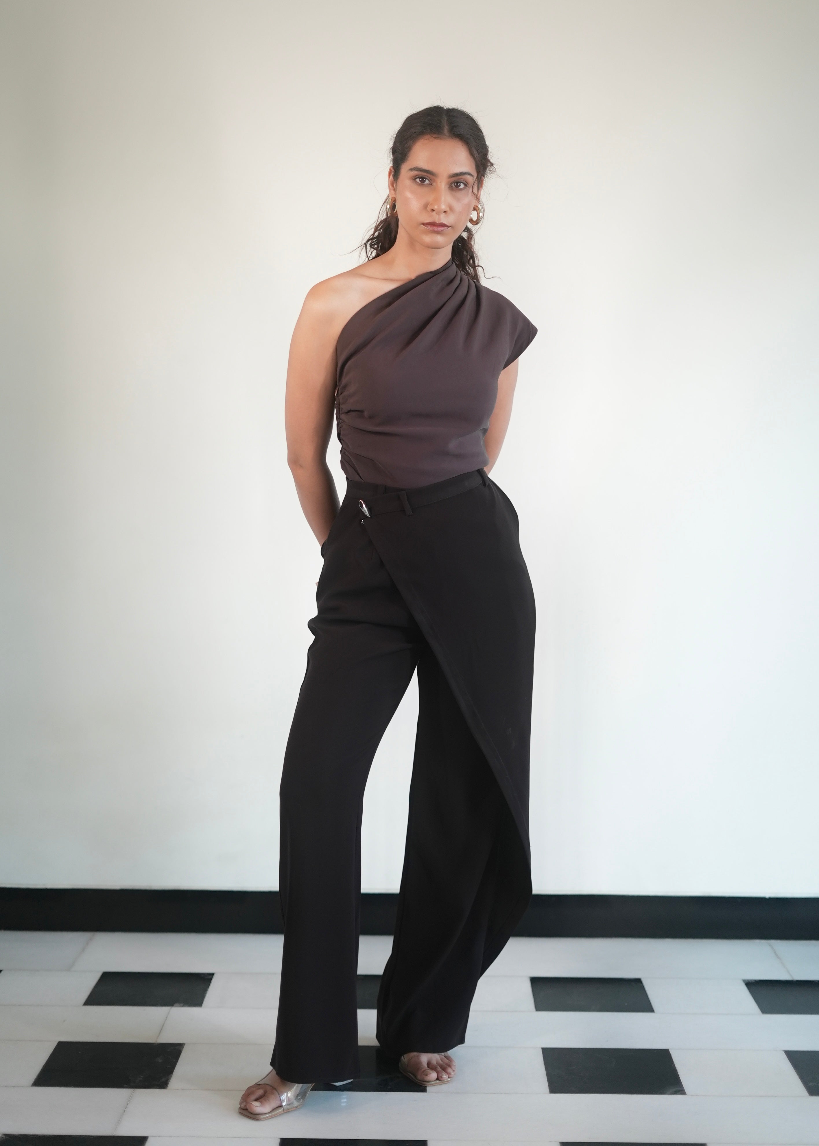 Soft Suede Drape Top